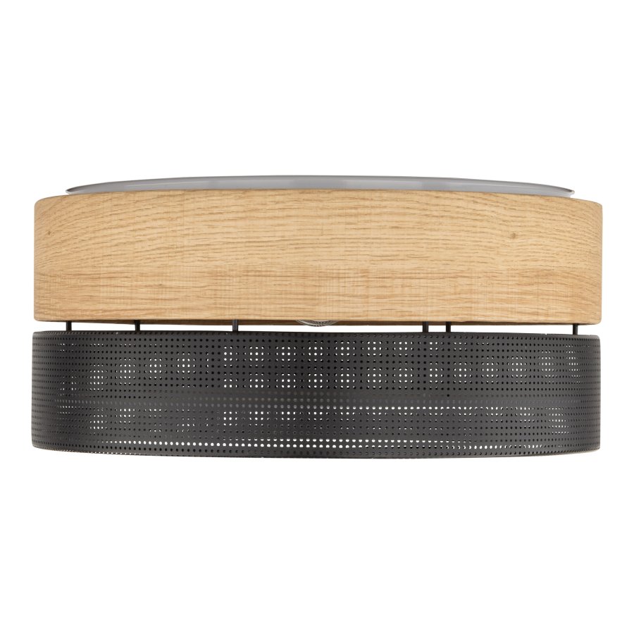 TK Nicol taklampe - naturfiner og sort PVC folie/metall