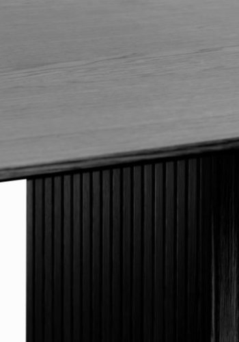 Nola spisebord, bdform - sort egefinér (100x190)