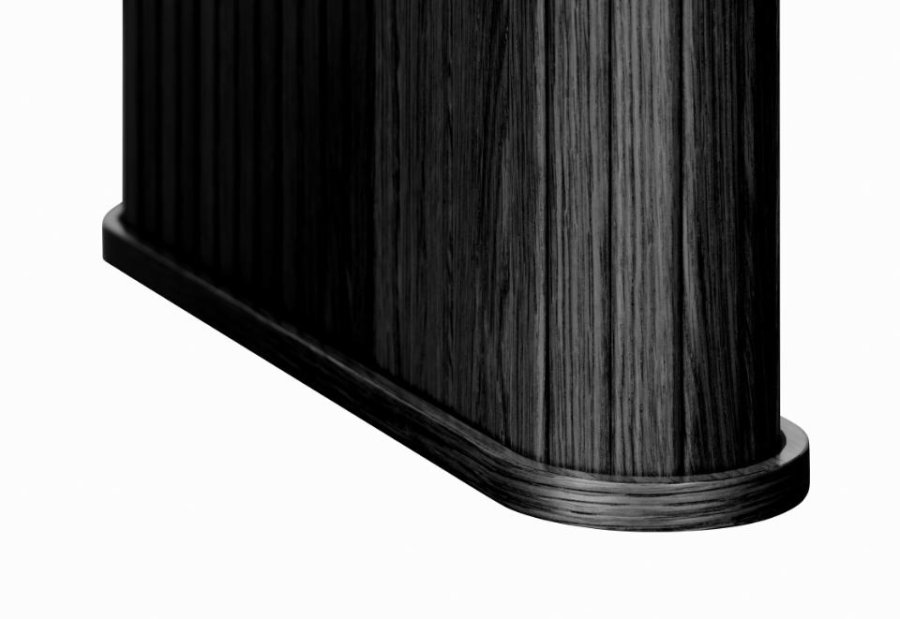 Nola spisebord, bdform - sort egefinér (100x190)