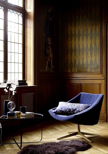 BLOOMINGVILLE Harper Couchtisch - Klarglas/Schwarzes Eisen, rund (80)