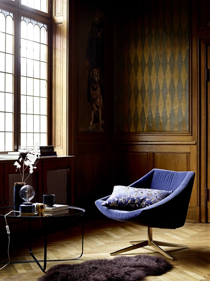 BLOOMINGVILLE Harper Couchtisch - Klarglas/Schwarzes Eisen, rund (80)