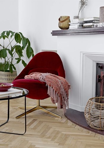 BLOOMINGVILLE Harper Couchtisch - Klarglas/Schwarzes Eisen, rund (80)