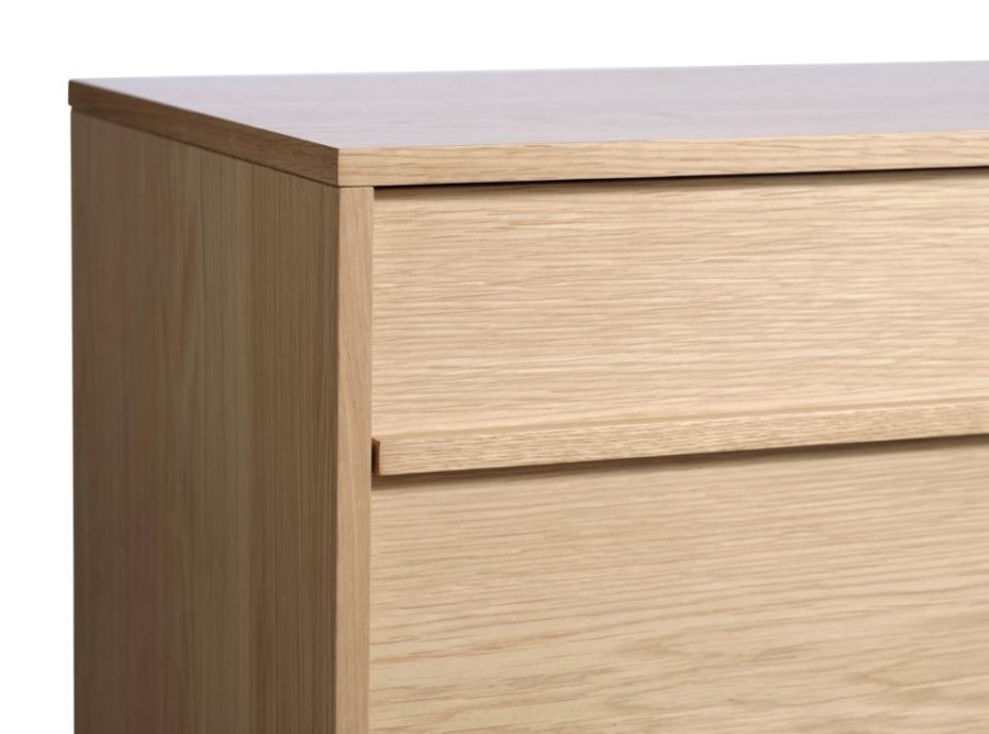 Ponza skjenk, m. 3 drer og 1 skuff - naturlig eikefiner (B:140)