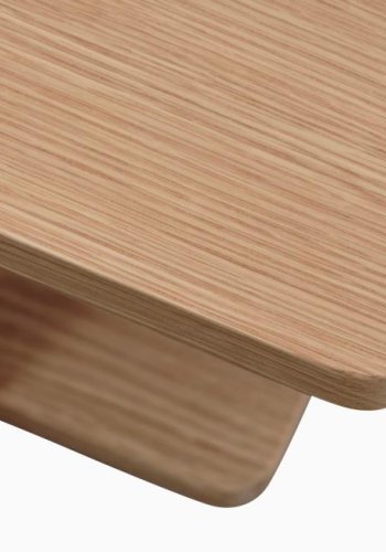 Couchtisch Ponza, mit 1 Ablage - Eichenfurnier natur und Eichenlatten (60x120)