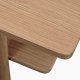 Couchtisch Ponza, mit 1 Ablage - Eichenfurnier natur und Eichenlatten (60x120)