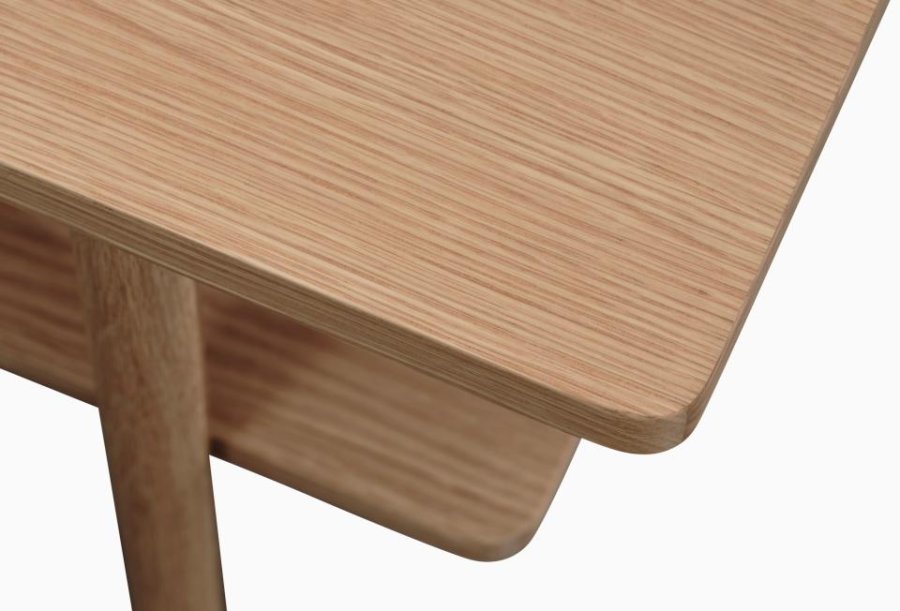 Couchtisch Ponza, mit 1 Ablage - Eichenfurnier natur und Eichenlatten (60x120)