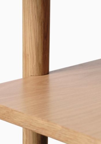 Couchtisch Ponza, mit 1 Ablage - Eichenfurnier natur und Eichenlatten (60x120)