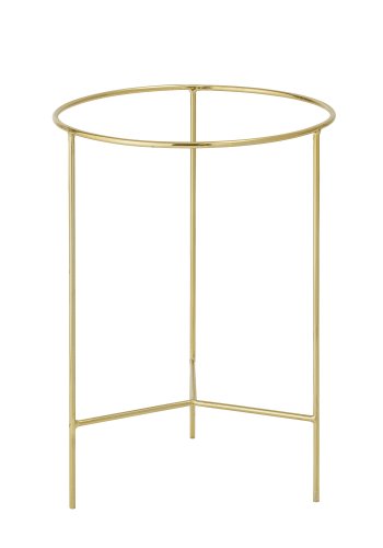 BLOOMINGVILLE Sola brettbord - brun/gull aluminium/stl, rundt (40)