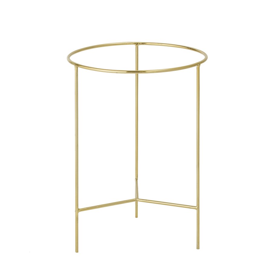 BLOOMINGVILLE Sola brettbord - brun/gull aluminium/stl, rundt (40)