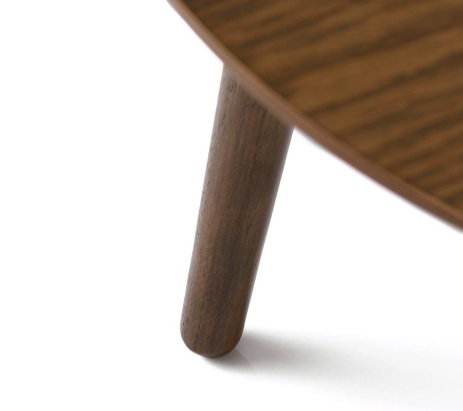 Adda Couchtisch, rund – geräuchertes Eichenfurnier und Latteneiche (2er-Set)