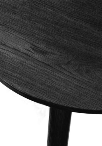 Adda Couchtisch, dreieckig – schwarzes Eichenfurnier und Eichenlatten (2er-Set)