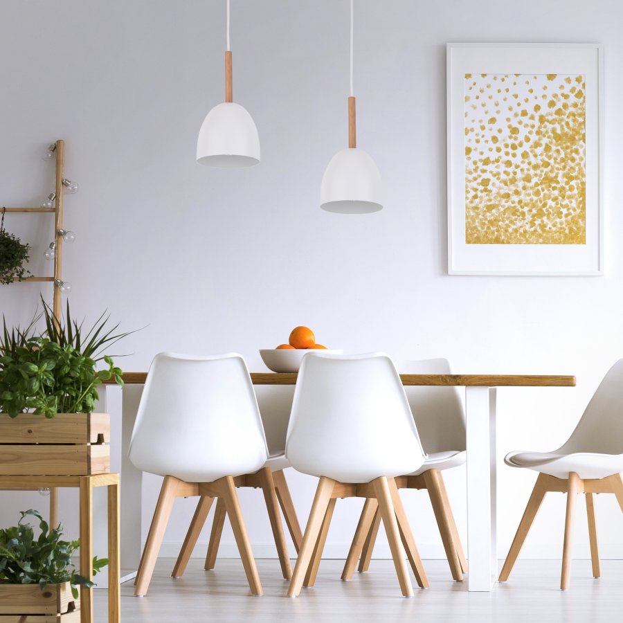 TK Nord taklampe - hvit metall