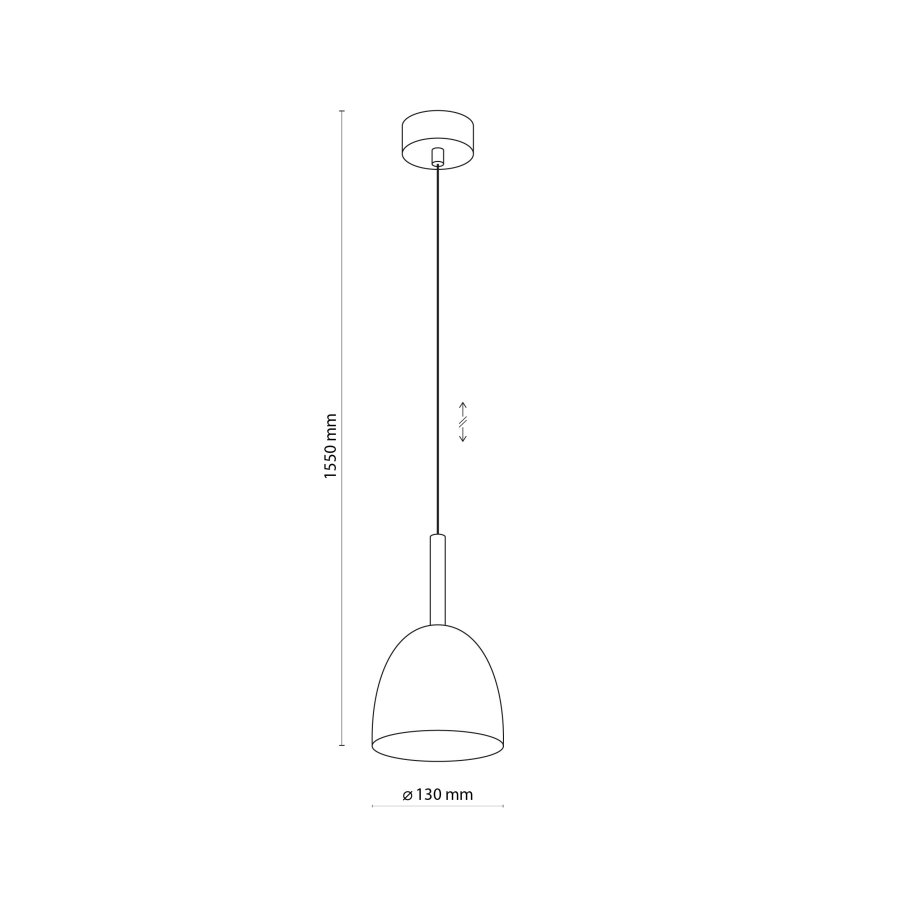 TK Nord taklampe - hvit metall