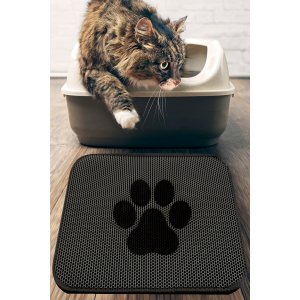 TEPPI Cat kattebakkemtte, rektangulr - multifarvet PVC og polyester (45x60)