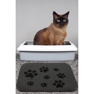 
TEPPI cat litter mat trace kattebakke-måtte - rektangulær, multifarvet pvc og polyester
