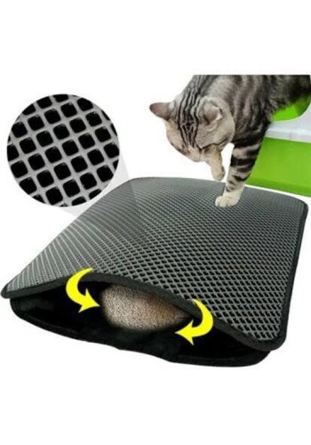 
TEPPI Cat Litter Mat Trace kattebakkemåtte - rektangulær, multifarget PVC og polyester
