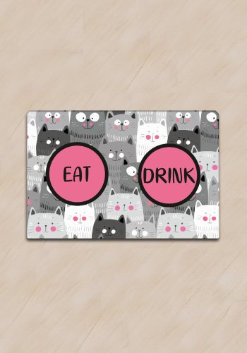 TEPPI kattmatta, rektangulär - flerfärgad PVC (45x70)