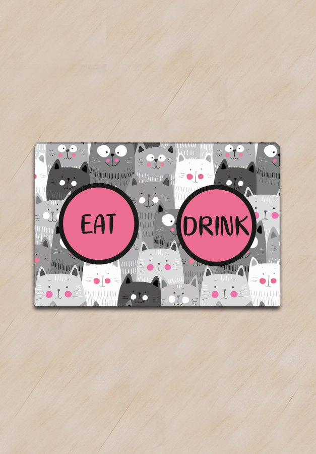 TEPPI kattmatta, rektangulär - flerfärgad PVC (45x70)