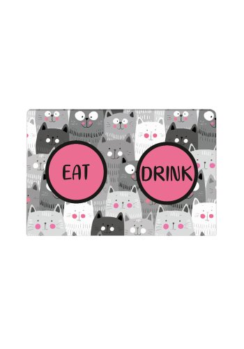 TEPPI kattmatta, rektangulär - flerfärgad PVC (45x70)