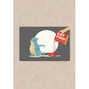 TEPPI Cats kattebakkemtte, rektangulr - multifarvet PVC (40x60)