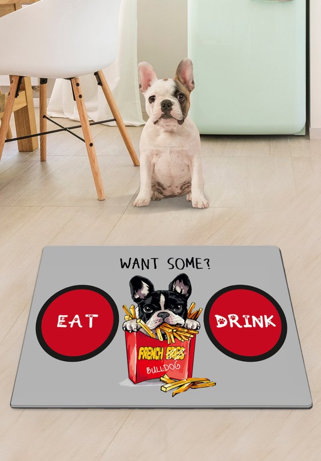 TEPPI Frenc kattebakkemtte, rektangulr - multifarvet PVC (40x60)