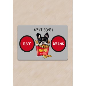 TEPPI Frenc kattebakkemtte, rektangulr - multifarvet PVC (40x60)