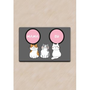 TEPPI Yummy kattebakkemtte, rektangulr - multifarvet PVC (40x60)