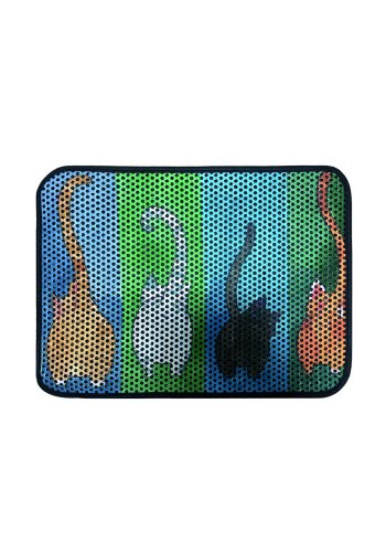 TEPPI Gatto kattlda matta, rektangulär - flerfärgad PVC och polyester (45x70)