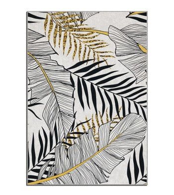 TEPPI ALHO gulvtppe, m. mnster, rektangulr - multifarvet polyester (80x140)