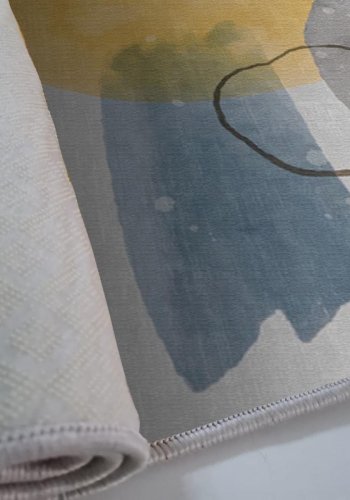 TEPPI ALHO gulvtppe, m. mnster, rektangulr - multifarvet polyester (180x280)