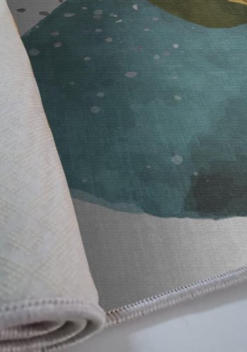 TEPPI ALHO gulvtppe, m. mnster, rektangulr - multifarvet polyester (160x230)