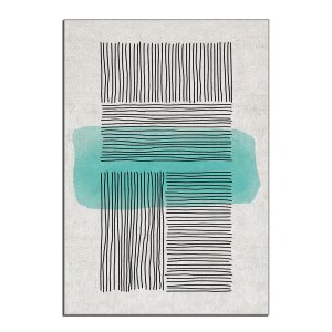 TEPPI ALHO teppe, med mnster, rektangulrt - flerfarget polyester (160x230)