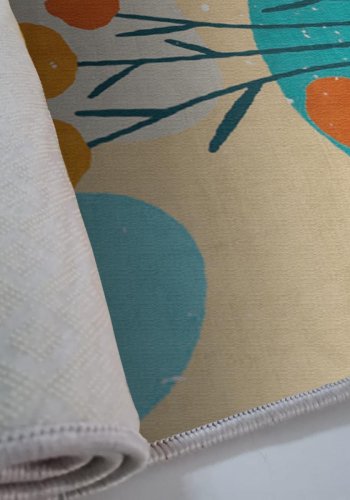 TEPPI ALHO gulvtppe, m. mnster, rektangulr - multifarvet polyester (160x230)