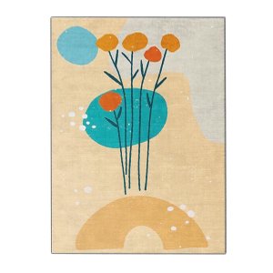 TEPPI ALHO teppe, med mnster, rektangulrt - flerfarget polyester (160x230)