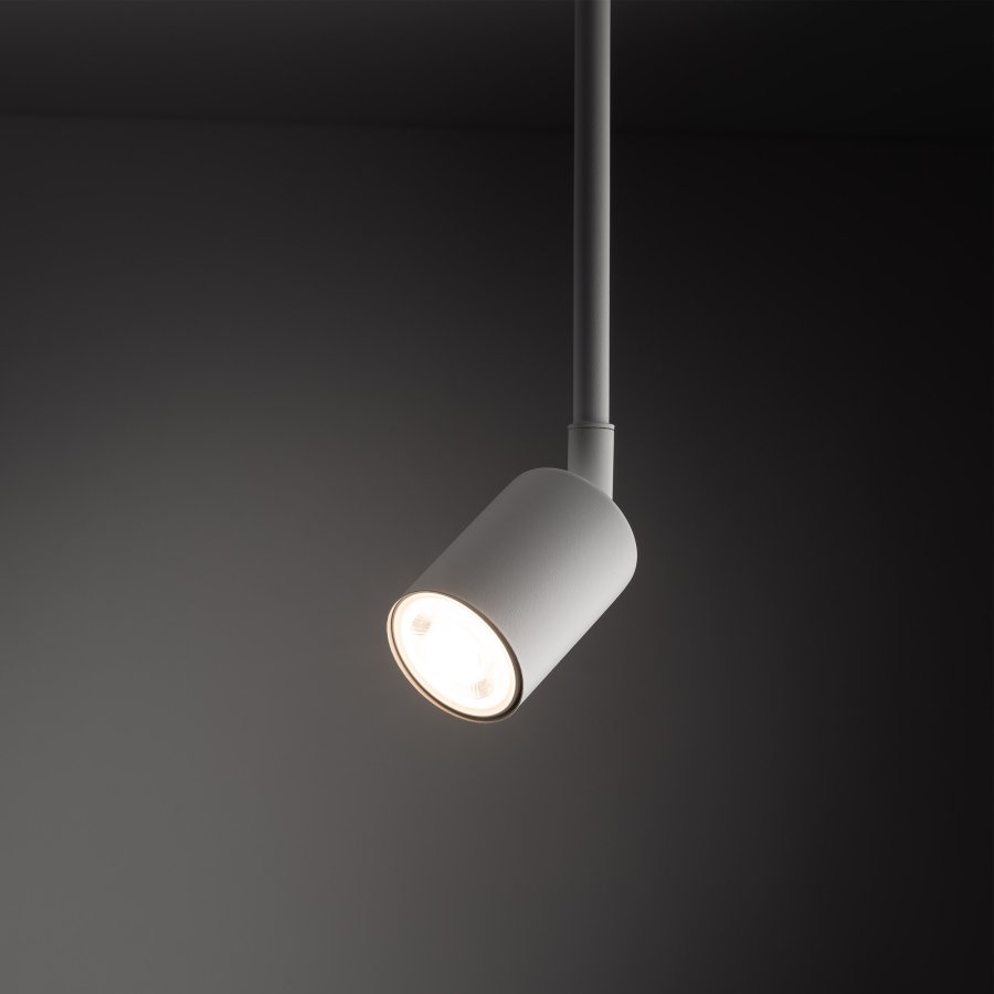 TK Tracer Long loftlampe - hvid metal