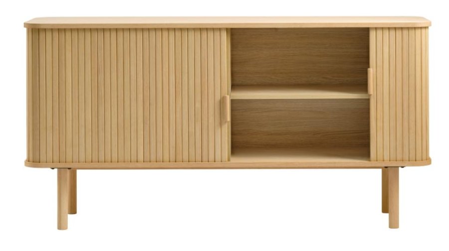 Cavo Sideboard, m. 2 Schiebetüren und 2 Regalen - Eiche natur (160x45)