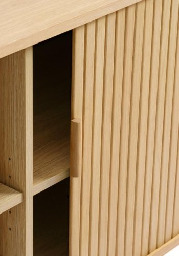 Cavo Sideboard, m. 2 Schiebetüren und 2 Regalen - Eiche natur (160x45)