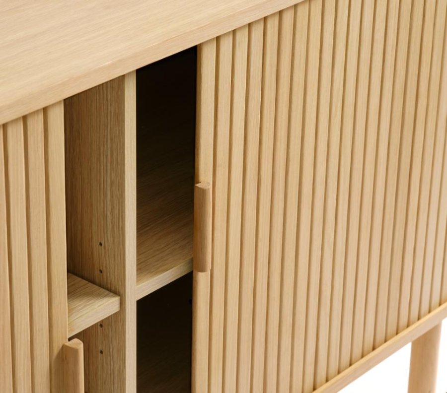 Cavo Sideboard, m. 2 Schiebetüren und 2 Regalen - Eiche natur (160x45)