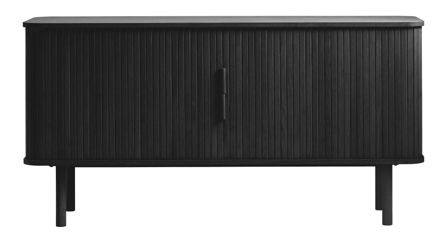 Cavo Sideboard, m. 2 Schiebetüren und 2 Regalen – Eiche schwarz (160x45)