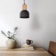 TK Cairo loftlampe - natur tr og sort metal