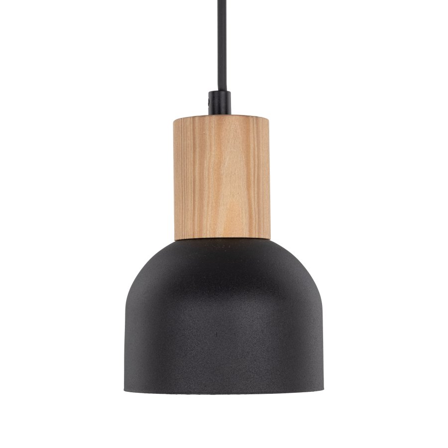 TK Cairo loftlampe - natur tr og sort metal