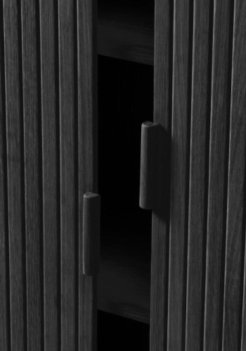 Cavo-skap, m. 2 skyvedrer og 2 hyller - sort eik