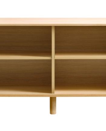 Cavo TV-Tisch, mit 2 Schiebetüren und 2 Regalen – Eiche natur (160x40)