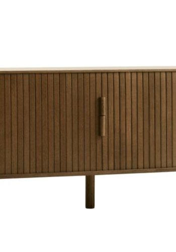 Cavo TV-bord, m. 2 skydel�ger og 2 hylder - r�gfarvet egetr�sfin�r og egetr� (160x40)