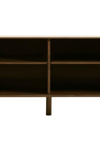 Cavo TV-bord, m. 2 skydel�ger og 2 hylder - r�gfarvet egetr�sfin�r og egetr� (160x40)