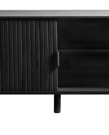  Cavo TV-bord, m. 2 skyvedrer og 2 hyller - svart eik (160x40)