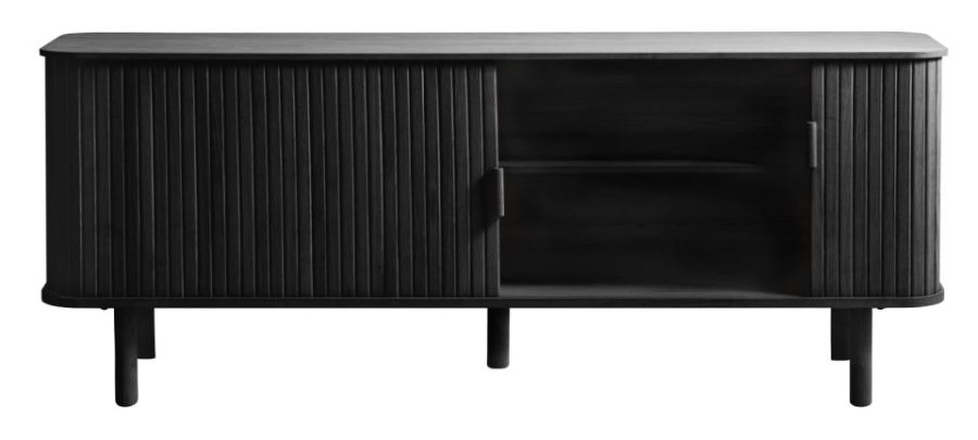  Cavo TV-bord, m. 2 skyvedrer og 2 hyller - svart eik (160x40)