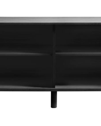  Cavo TV-bord, m. 2 skyvedrer og 2 hyller - svart eik (160x40)