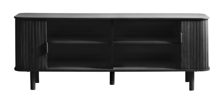  Cavo TV-bord, m. 2 skyvedrer og 2 hyller - svart eik (160x40)