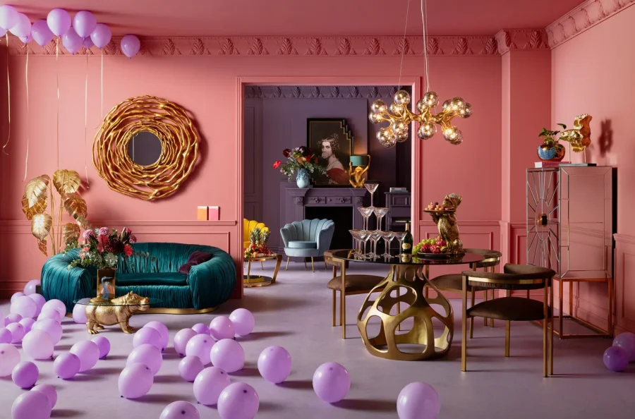 KARE DESIGN Hippo salongbord, ovalt - klart glass og gull polyresin (80x49)